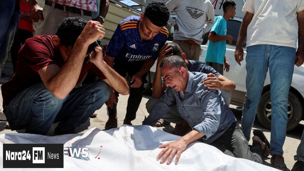 ** Deadly Israeli Airstrike in Gaza Market Targeting Hamas Police Unit Claims 18 Lives, Witnesses Report
**