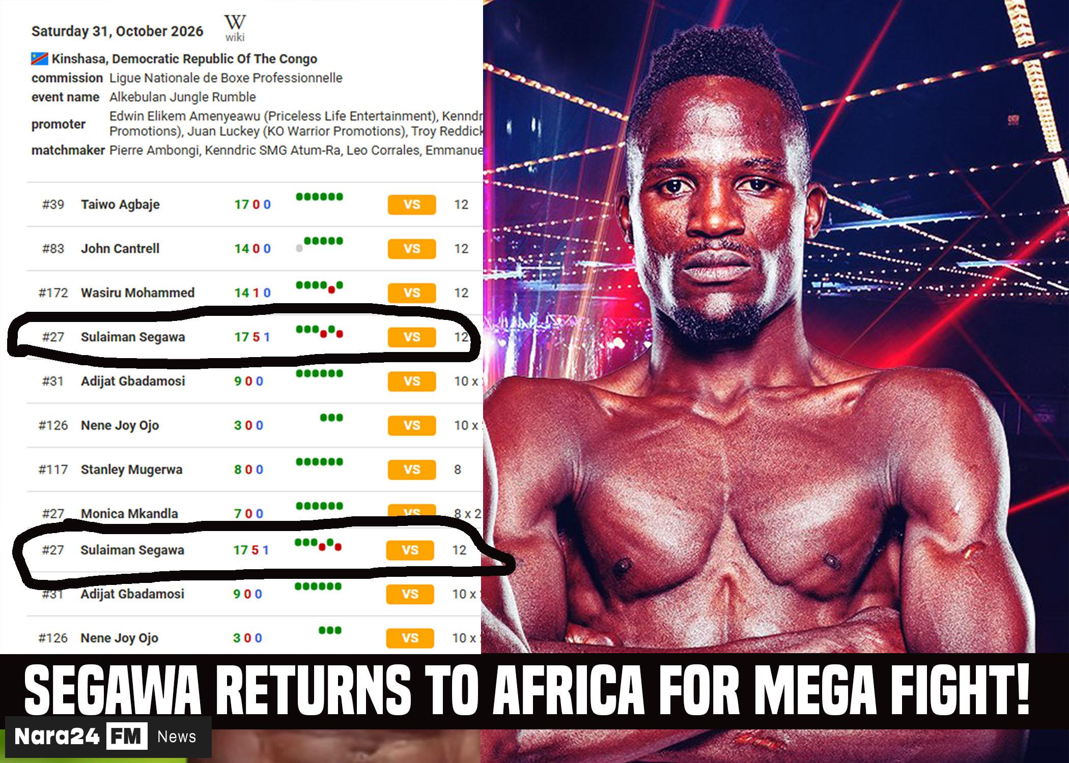 Ugandan Boxing Star Sula Segawa Returns to Africa for High-Stakes Bout