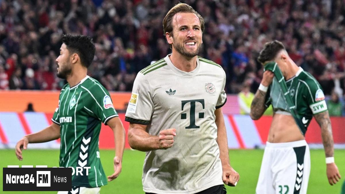 Bayern Munich Dominates Werder Bremen with 4-0 Rout, Kane Hits Century Mark