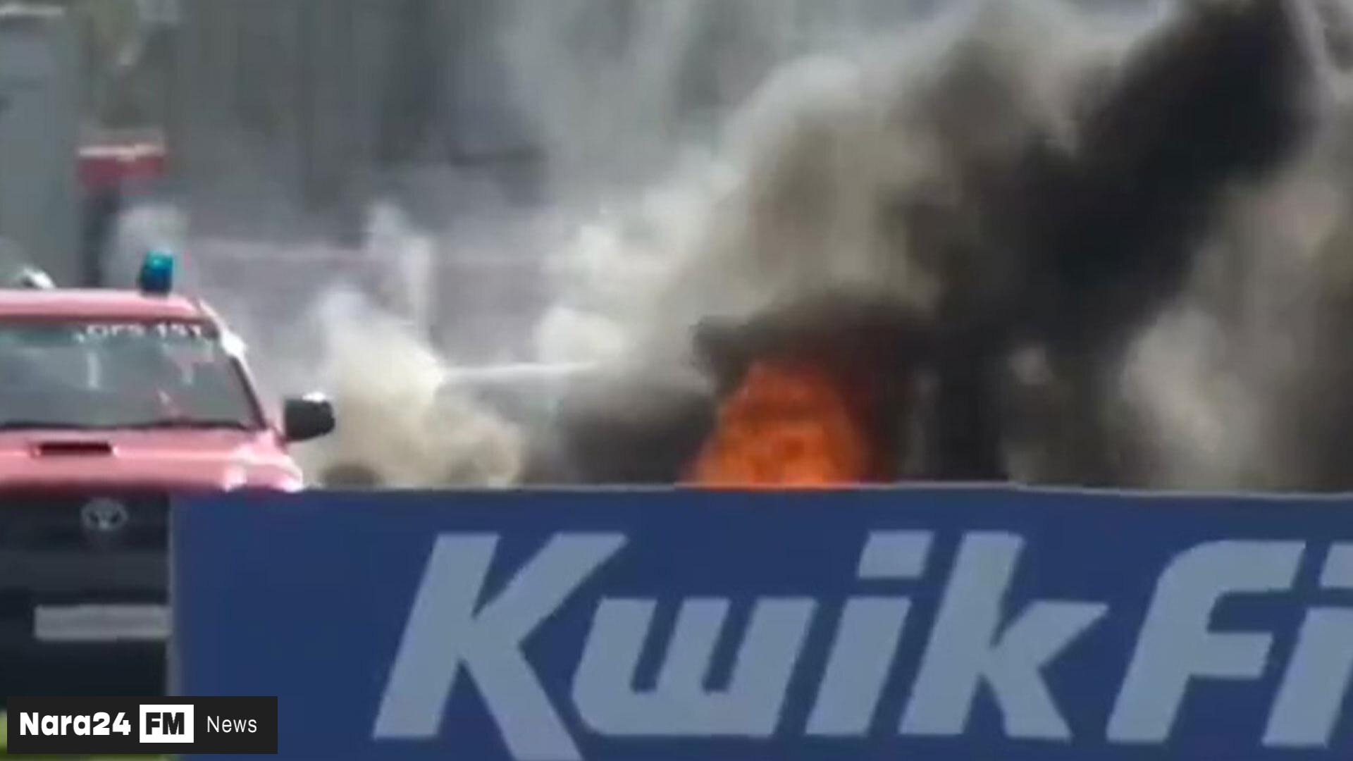 Nicolas Hamilton's Terrifying Car Fire at Silverstone