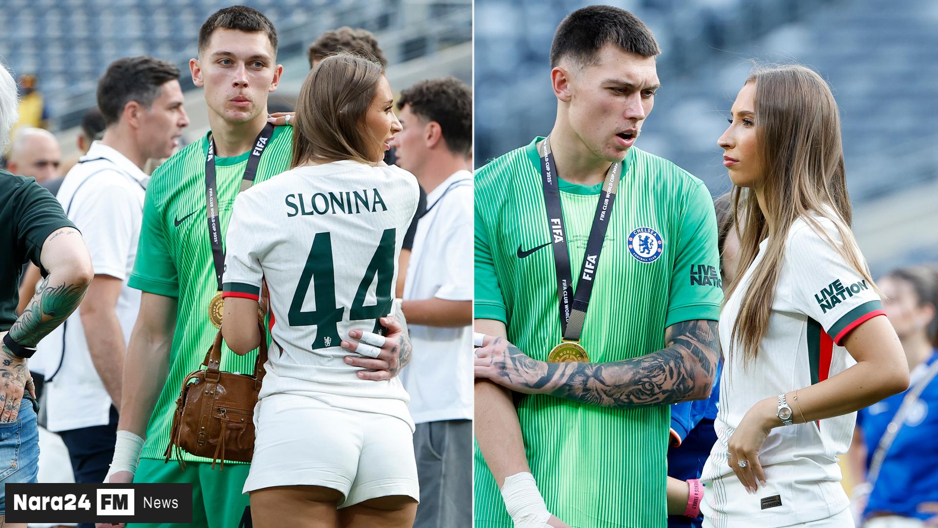 American Chelsea Goalkeeper Gabriel Slonina Celebrates Club World Cup Victory with Norwegian Partner