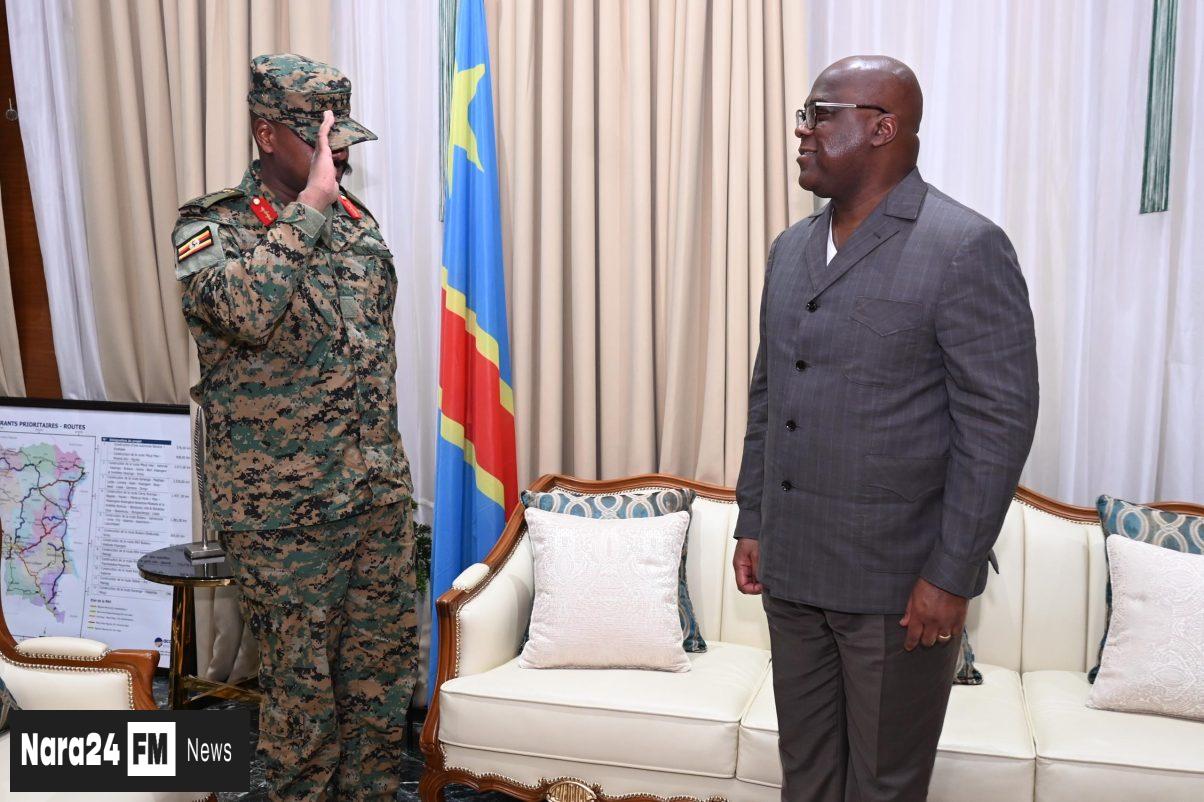 Uganda's Chief of Defence Forces Holds Strategic Meeting with DRC President in Kinshasa