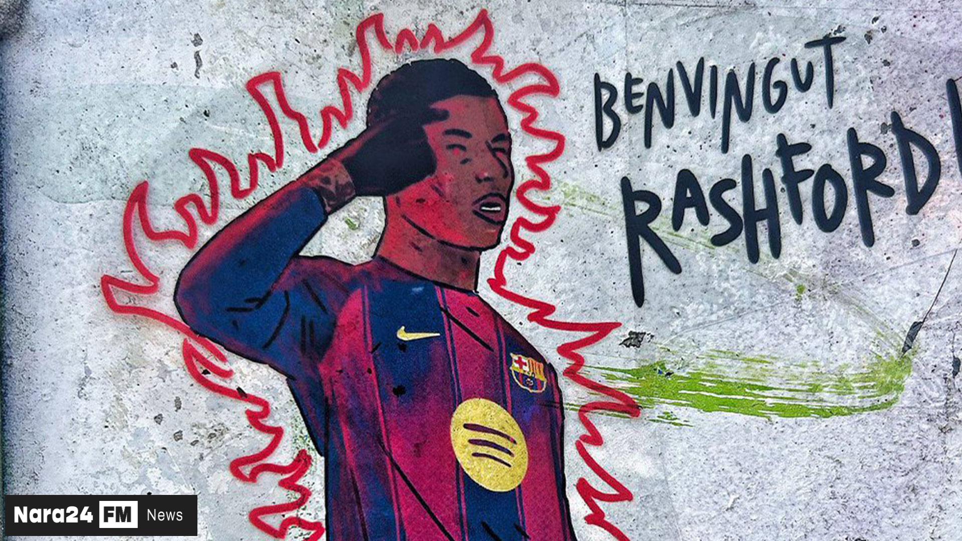 Barcelona Fans Celebrate Marcus Rashford’s Arrival with Extraordinary Mural
