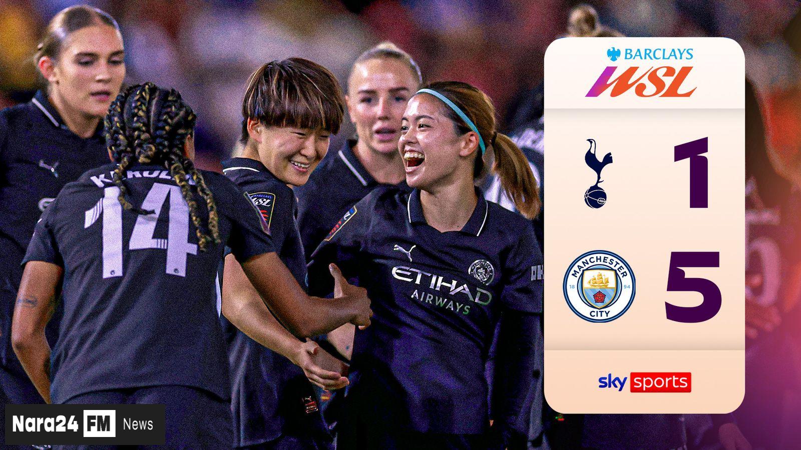 Dominant Display: Manchester City Crushes Tottenham in Thrilling WSL Clash