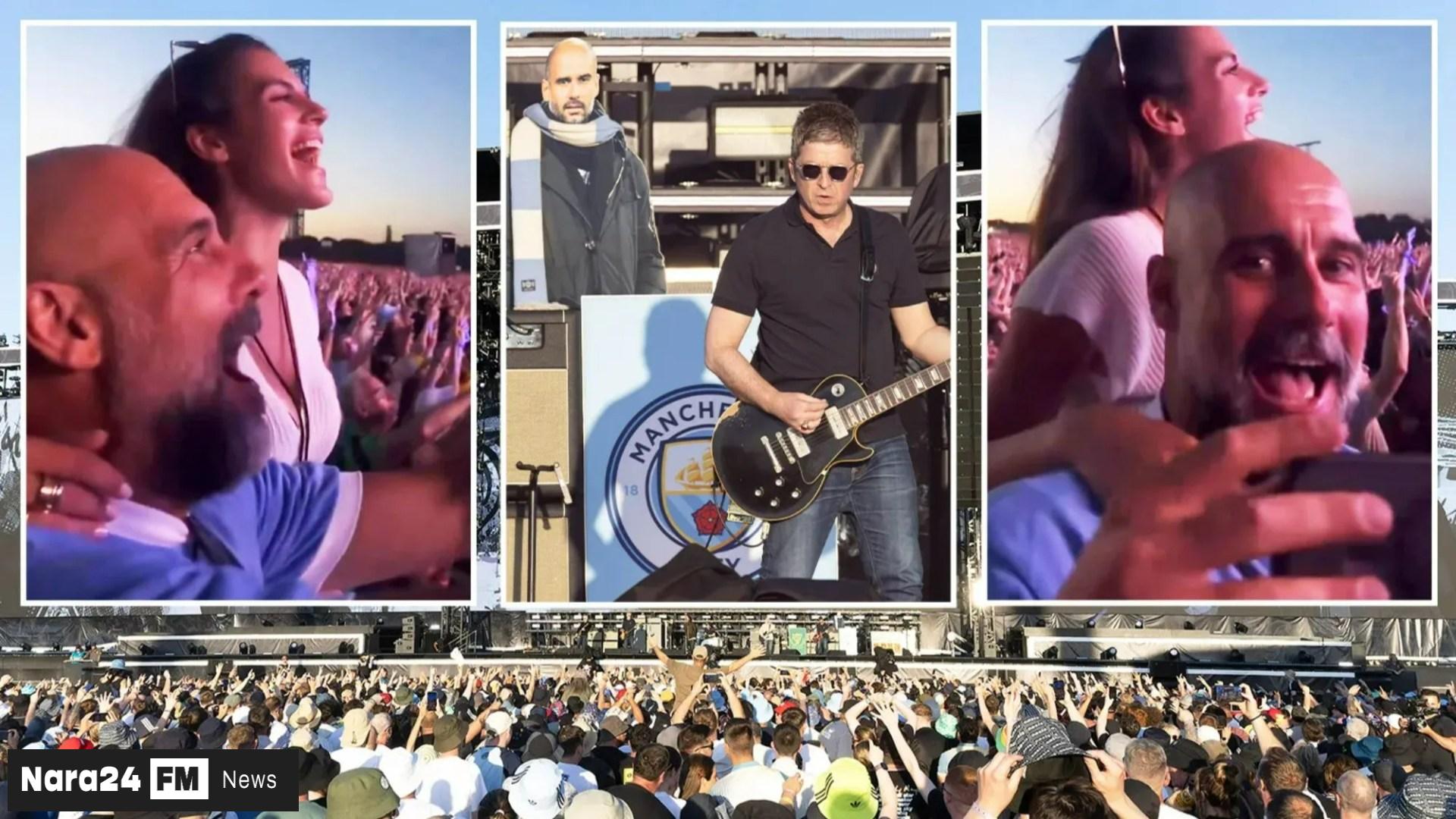 Pep Guardiola and Daughter Maria Rock Out to Oasis at Manchester Homecoming Gig